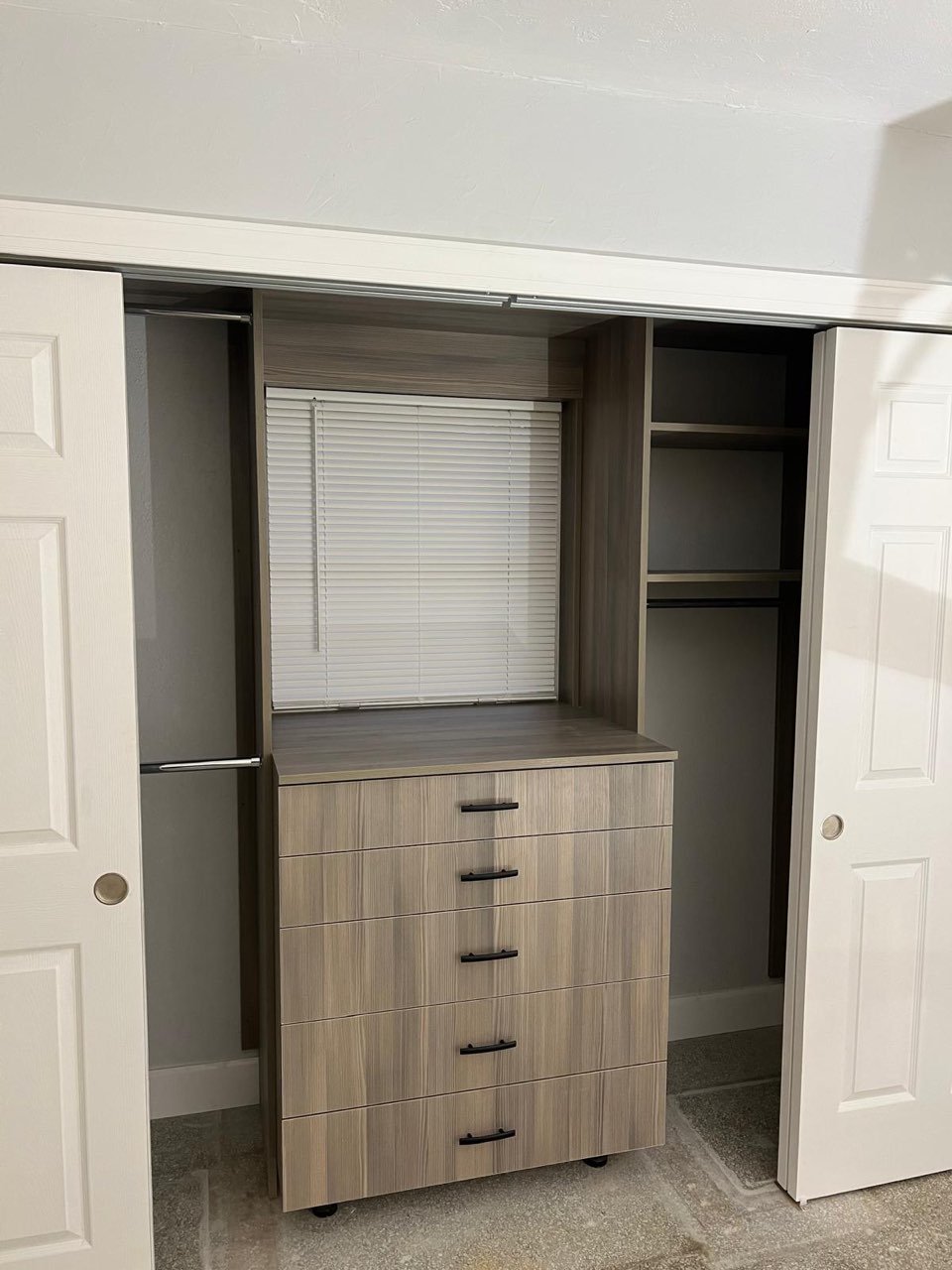 in-closet cabinet installation