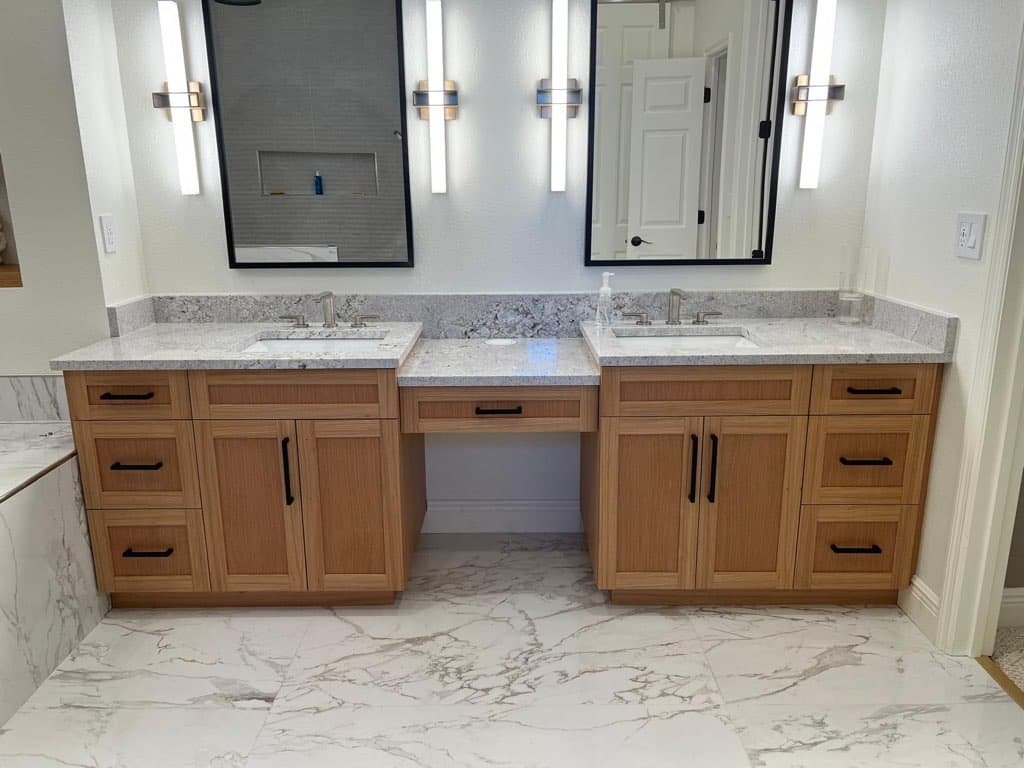 Bathroom vanity with countertop job